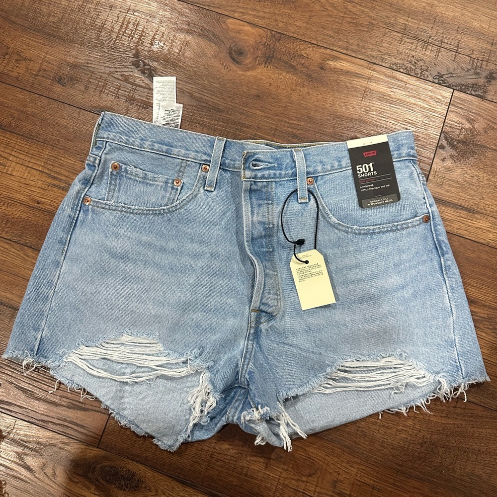 Levi's Light Blue Jean Shorts